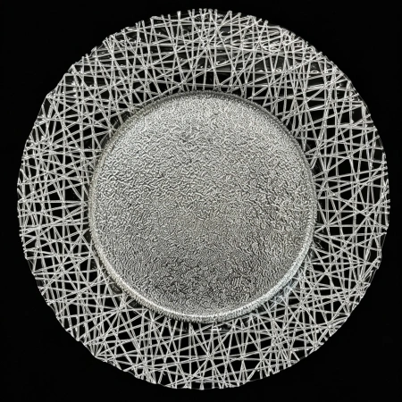 Glass charger plate stemmed plate glass table pad plate table decoration tableware glass plate glass fruit plate tableware Glass charger plate stemmed plate glass table pad plate table decoration tableware glass plate glass fruit plate tableware